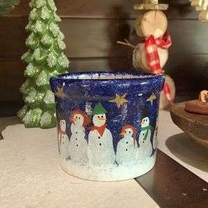 Vintage RRP Co. 1 Pint Low Jar - Snowmen